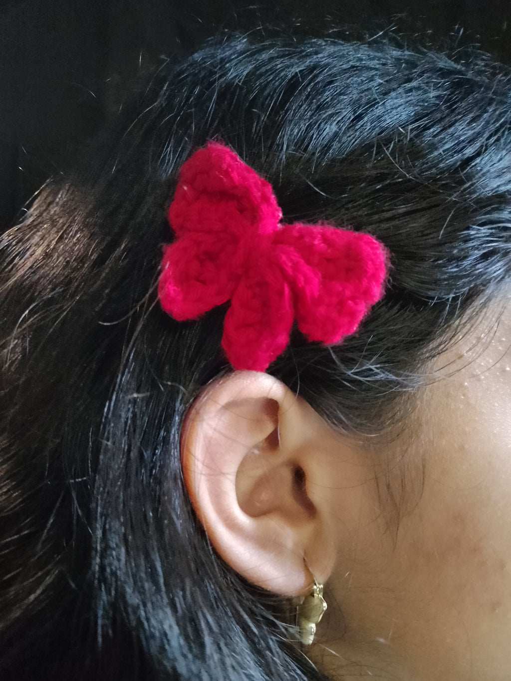 Red Bow Hairclip