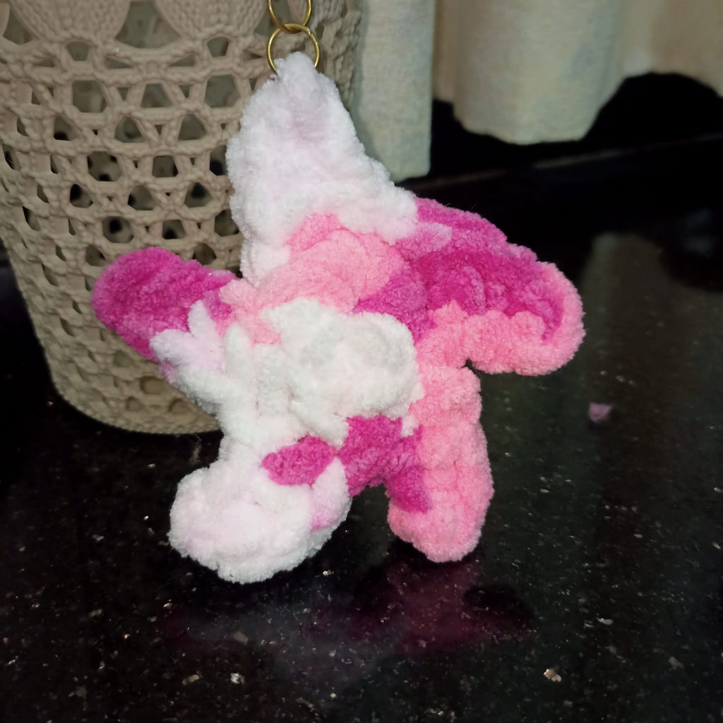 Pink and white twirling starfish