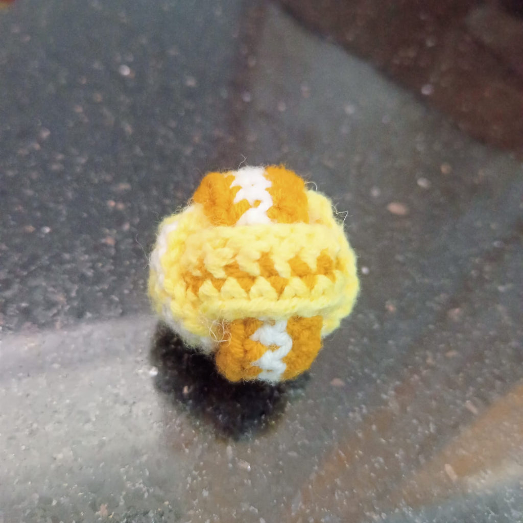Yellow volleyball keychain