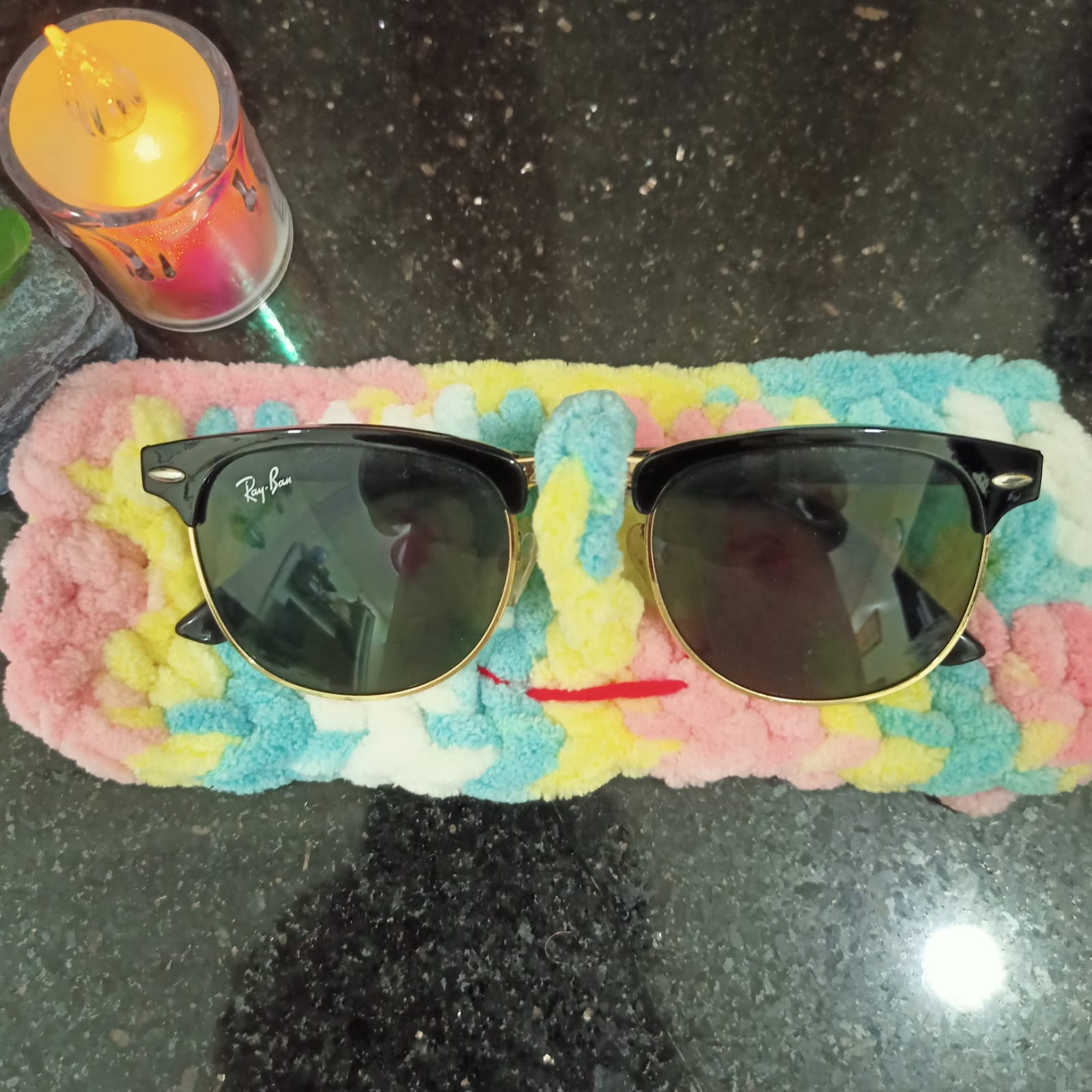 Colorful spectacle coaster