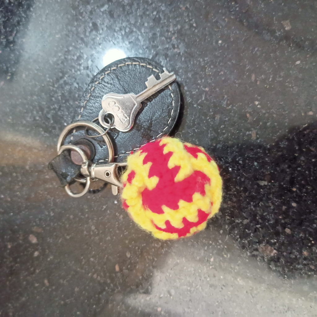 Red volleyball keychain