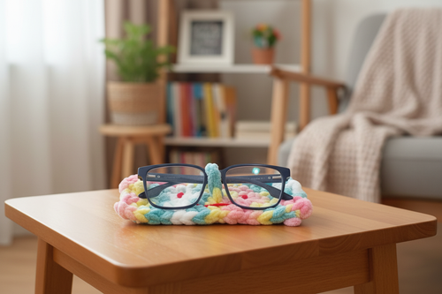 Colorful Spectacle Coaster with Eyeglasses