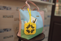Granny Square Pouch Charm - Clean Single Cord