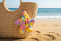 Multicolor Twirling Starfish Keychain Lifestyle Shot